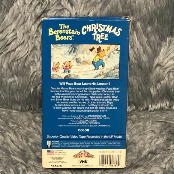 The Berenstain Bears Christmas Tree VHS Tape 1989 Berenstein Kids Klassics Video - Picture 2 of 6